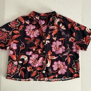 Laundry by Shelli Segal Floral Cropped Top